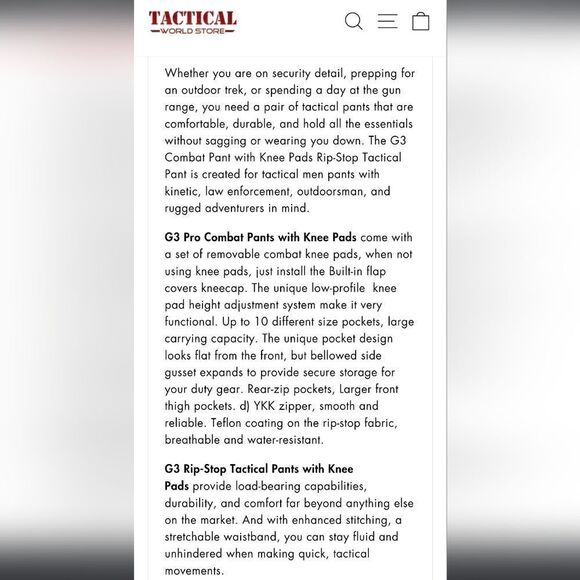 5.11 Tactical Cargo Pants Green and Black Ripstop Fabric [42 Waist X 34 Long] - Picture 8 of 8